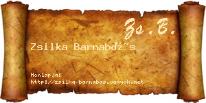 Zsilka Barnabás névjegykártya